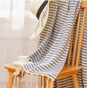 Toallas <span class=keywords><strong>de</strong></span> <span class=keywords><strong>Playa</strong></span> Peshtemal <span class=keywords><strong>de</strong></span> Algodón Turco a Rayas Personalizadas <span class=keywords><strong>de</strong></span> Fábrica, Ligeras, <span class=keywords><strong>de</strong></span> Secado Rápido, Antiarena, con Logotipo - Product Image 3