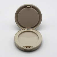 Boîtier compact double couche pour poudre libre avec miroir, en plastique ABS écologique, emballage cosmétique personnalisable