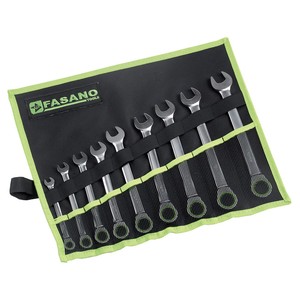 Fasano Tools Combination Wrench <b>Set</b> 8 <b>Pc</b> Metric Steel Auto Repair Tool Kit - Product Image 1