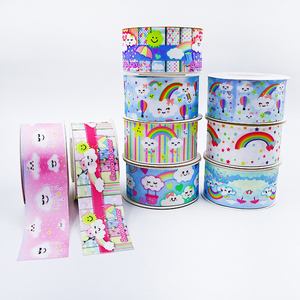 Tùy chỉnh in 4cm chiều rộng trẻ em phim hoạt hình <span class=keywords><strong>Ribbon</strong></span> cho bánh nướng hoa quà tặng trang trí bao bì, hỗ trợ logo & - Product Image 3