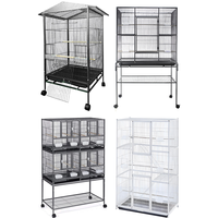 Multi-compartiment Grand Transport Empilable Eleveur Personnalisé Grande Volière en Métal Elevage Perroquet Pigeon Cage à Oiseaux pour Animaux de Compagnie à Vendre