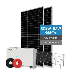 Best Selling Grid Tie Solar Set Up 100Kw 300Kw 500Kw 800Kw 1000Kw On Grid Solar System Advantages