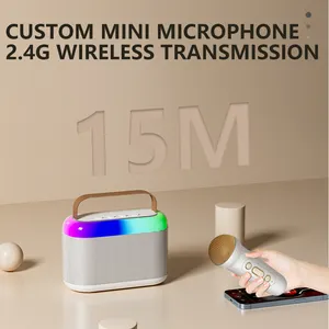 Y3 Sound Speaker Portable Bluetooth Speaker Microphone Set Colorful Light Bluetooth Speaker With Home Karaoke Machine