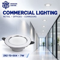 Spot encastré LED rond en aluminium pour plafond, AC 220-240V, diffuseur givré, clips à ressort pour commerces, bureaux, couloirs