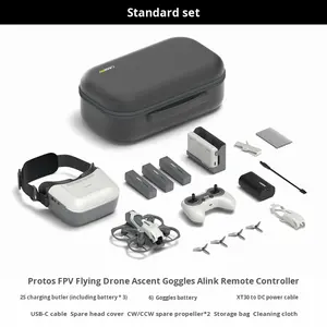 CADDXFPV Protos FPV Drone RTF Kit - Quad Ultra-Mikro HD 100g dengan Transmisi 3KM Kamera 1080P & Kacamata 4.5 inci - Product Image 6