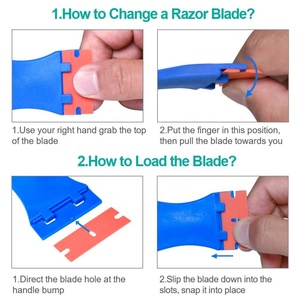 Grattoir à lame pour sols, outil de nettoyage en plastique pour vitres - Product Image 3