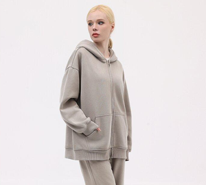 Thời Trang 600 GSM Kéo Hơn Hoodies Người Đàn Ông Nặng Đau Khổ Bán Buôn Hoodies Quá Khổ Đá Cổ Điển Rửa Sạch Hoodie Trống - Product Image 3