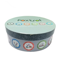 Boîte ronde en carton avec impression personnalisée pour l'emballage de dessert, beignet, biscuit, chocolat doux, revêtement UV, matériau en carton alimentaire sûr