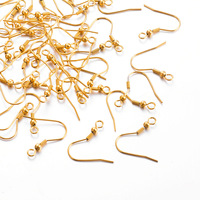 Crochets d'oreille ronds en acier inoxydable chirurgical pour la fabrication de bijoux DIY, attaches françaises pour perles et breloques, composants de bijouterie