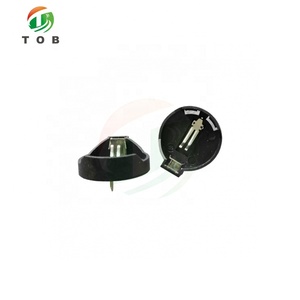 TOB 블랙 CR2032 버튼 배터리 소켓 케이스 코인 셀 홀더 - Product Image 1
