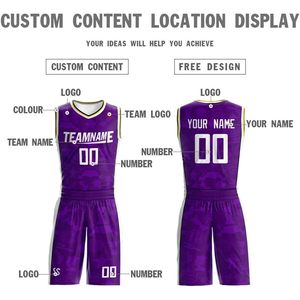 Pantalones cortos de baloncesto reversibles personalizados, estampado personalizado con nombre del equipo y número, ropa deportiva unisex para adultos con cuello en V que absorbe la humedad - Product Image 2