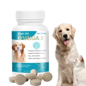 Pet Deep Sea Fish Oil Omega-3 Tablet For Beauty Brightening Eyes And Lowering Blood Lipids Cats Chews Food