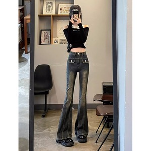 Nouveau <span class=keywords><strong>pantalon</strong></span> évasé en jean pour <span class=keywords><strong>femme</strong></span> 2026, fabriqué en tissu rétro <span class=keywords><strong>et</strong></span> décontracté, tendance, doux, confortable <span class=keywords><strong>et</strong></span> lavable - Product Image 3