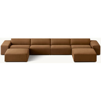 Ensemble de mobilier moderne et luxueux de style américain canapés modulables en tissu L en U canapés de salon