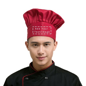 Gorro de <span class=keywords><strong>Chef</strong></span> de cocina personalizado, de algodón, ajustable, color negro - Product Image 6