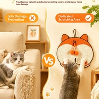 Grattoir à chat mural en sisal créatif et résistant à l'usure, protection de canapé, accessoires pour animaux de compagnie