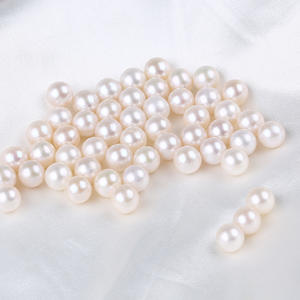 Perles de verre rondes blanches de 8 à 8,5 mm, perles d'eau douce naturelles, perles en vrac pour accessoires de bijoux DIY, vente chaude - Product Image 5
