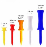 Tee de golf en plastique blanc de 54 mm (2-1/8 po) à enfilage rapide, accessoires de golf, tee à décalage, prêt à être expédié