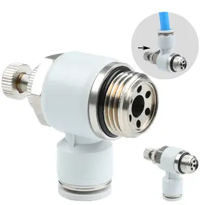 Pneumatic Air Hose Tube Fitting Speed Controller Control Connector G1/8 G1/4 G3/8 G1/2 g 1/4 Male Thread to 4mm 6mm 8mm 10mm 12m