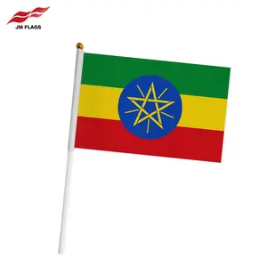 Fabriek Directe Levering 14*21Cm Ethiopië Vlag Activiteiten Ethiopië Nationale Vlag
