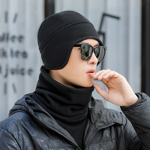 SYH1054 hiver <span class=keywords><strong>laine</strong></span> bonnet chapeau écharpe ensemble pour hommes et femmes Camouflage point motif coupe-vent oreillette cache-<span class=keywords><strong>cou</strong></span> pour une utilisation <span class=keywords><strong>à</strong></span> la plage - Product Image 4