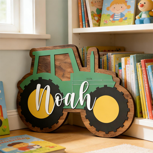 Panneau décoratif en bois 'Camion Monstre Garçon Créatif' - Cadeau d'anniversaire unique pour la décoration murale de la maison - Product Image 3