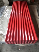 Tôle de Toiture Métallique Colorée Galvanisée PPGI, Tôle Ondulée en Acier Revêtue de Zinc, Cadre en Acier, Plaque de Polycarbonate, Auvent de Toiture
