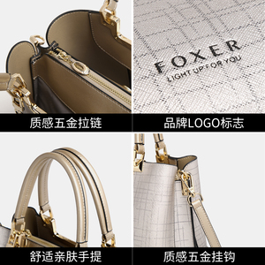 <span class=keywords><strong>FOXER</strong></span> 2026 Nouveautés Sac à bandoulière en cuir de vachette véritable durable brodé imperméable pour femme Sac à main de luxe - Product Image 4