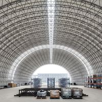 Structure en acier préfabriquée à grande portée, type structure spatiale, pour hangar à charbon arqué