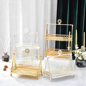 Decorazione di cerimonia nuziale 10 "Round Dell'<span class=keywords><strong>oro</strong></span> Dello Specchio del Metallo Della <span class=keywords><strong>Torta</strong></span> Stand - Product Image 5