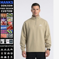 Sweat-shirt à col montant zippé pour homme avec logo personnalisé, poche latérale, vêtements de sport, vente en gros, gym, musculation, sweat-shirt décontracté pour homme