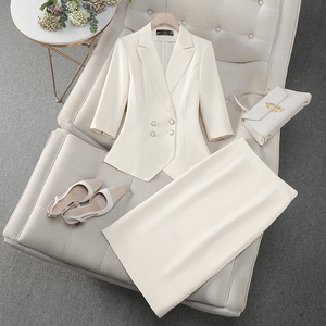 2025 New <span class=keywords><strong>Summer</strong></span> Damen Dreiviertel-Ärmel anzug mit Goddess Fan Frock Rock und Workplace <span class=keywords><strong>Coat</strong></span> Overalls Old-Style <span class=keywords><strong>Blazer</strong></span> - Product Image 1