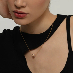 Collar con Colgante de Plata de Ley S925 CANNER, Diseño Creativo y Versátil con Zirconia de Color Blanco Humo y Rosa - Product Image 4