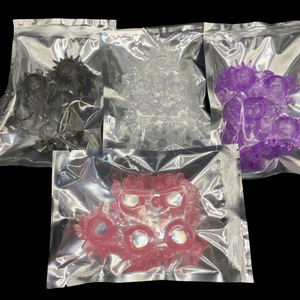 Anneau pénien en silicone souple pour homme, lot de 6, à points granulaires et barbelés, retenue de prépuce, design œil de mouton, usage érotique pour adultes - Product Image 1