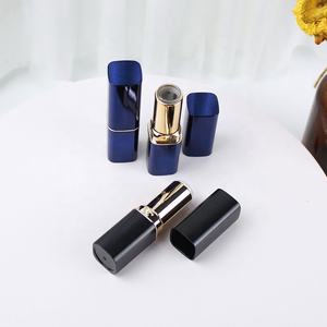 Carré Blanc <span class=keywords><strong>Bleu</strong></span> Rouge À Lèvres Vide Cas Tube En Plastique Unique Rouge À Lèvres Tubes Joli Mini Rouge À Lèvres Conteneur - Product Image 2