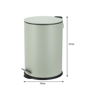 <span class=keywords><strong>Cubo</strong></span> de <span class=keywords><strong>basura</strong></span> de metal de color de acero inoxidable, <span class=keywords><strong>cubo</strong></span> de <span class=keywords><strong>basura</strong></span> redondo con pedal verde de 20 <span class=keywords><strong>litros</strong></span> y <span class=keywords><strong>30</strong></span> <span class=keywords><strong>litros</strong></span> para cocina y baño - Product Image 6