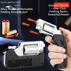Nuevo <span class=keywords><strong>Revólver</strong></span> de Juguete Plegable de Aleación que Dispara Balas Blandas, Pistola de Juguete para Niños, Pistolas Plegables de Aleación de Nylon que Disparan Balas Blandas - Product Image 2