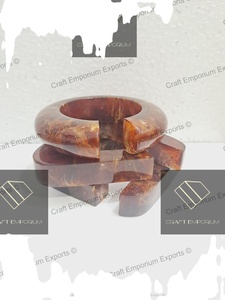 Fully Customizable Resin Bangle <b>Stack</b> Hand Carved Polished Floral Pattern Swirls Glitter Effects for Fashion Forward Angel - Product Image 5