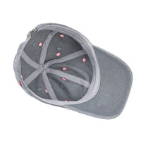 Casquette de baseball vintage délavée et vieillie avec protection solaire, visière incurvée, broderie cœur pour femme, vente en gros