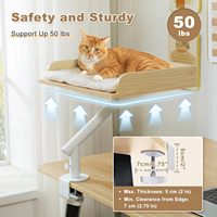 360 °   Lits de bureau pour chat en bois rotatifs et réglables