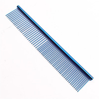 Peigne coloré en acier inoxydable pour chien et chat
