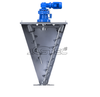 Mélangeur à vis conique Jastec acier inoxydable Ss316l/ss304 Double vis VSH 100 litres mélangeur de poudre Double mélangeur de ruban à cône hélicoïdal