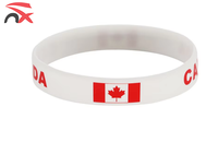 Bracelets en silicone élastique de haute qualité, de différentes couleurs, avec drapeau d'Haïti, en promotion, pour cadeaux