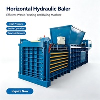 Presse à balles horizontale automatique pour bouteilles PET, machine à balles hydraulique pour plastique