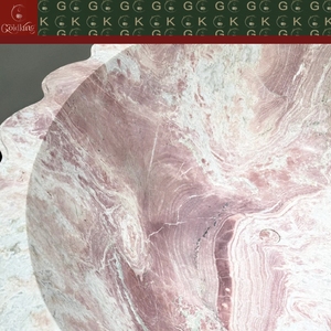 Bañera Independiente de Mármol Rosa GOLDKING Premium para Spa, con Borde Festoneado, Fabricada a Medida con CNC - Product Image 5