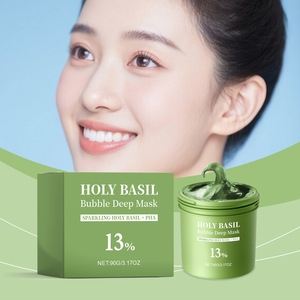 Odm Oem Holy Basil Bubble Mask Mascarilla de arcilla Limpieza profunda Control de aceite Mascarilla de burbujas de limpieza facial Suave - Product Image 2