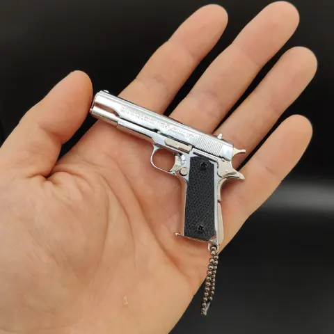 1:3 Ăn Gà Pubg 1911 Tất Cả Các Kim Loại Súng Mô Hình Đồ Chơi Keychain Mặt Dây Chuyền Quà Tặng