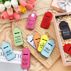 Porta-lápices de sublimación al por mayor, llavero personalizado para lápices labiales, bolsa inspiradora de agradecimiento para brillo labial, soporte portátil - Product Image 1