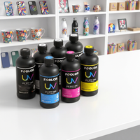 FCOLOR 1000ml Tinta UV Keras Lembut untuk Epson 1390 Xp600 I3200 Tx800 L1800 Tinta Printer UV