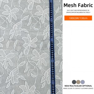 Tela de Malla Floral Transpirable y Soluble <span class=keywords><strong>en</strong></span> Agua, 100% Algodón, <span class=keywords><strong>para</strong></span> Vestidos Bordados o Hawaianos - Product Image 3